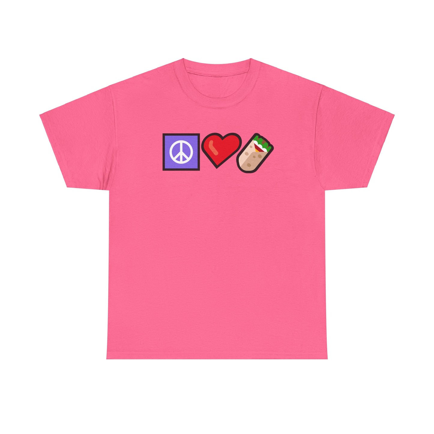 Peace, Love, and Burritos Heavy Cotton Tee