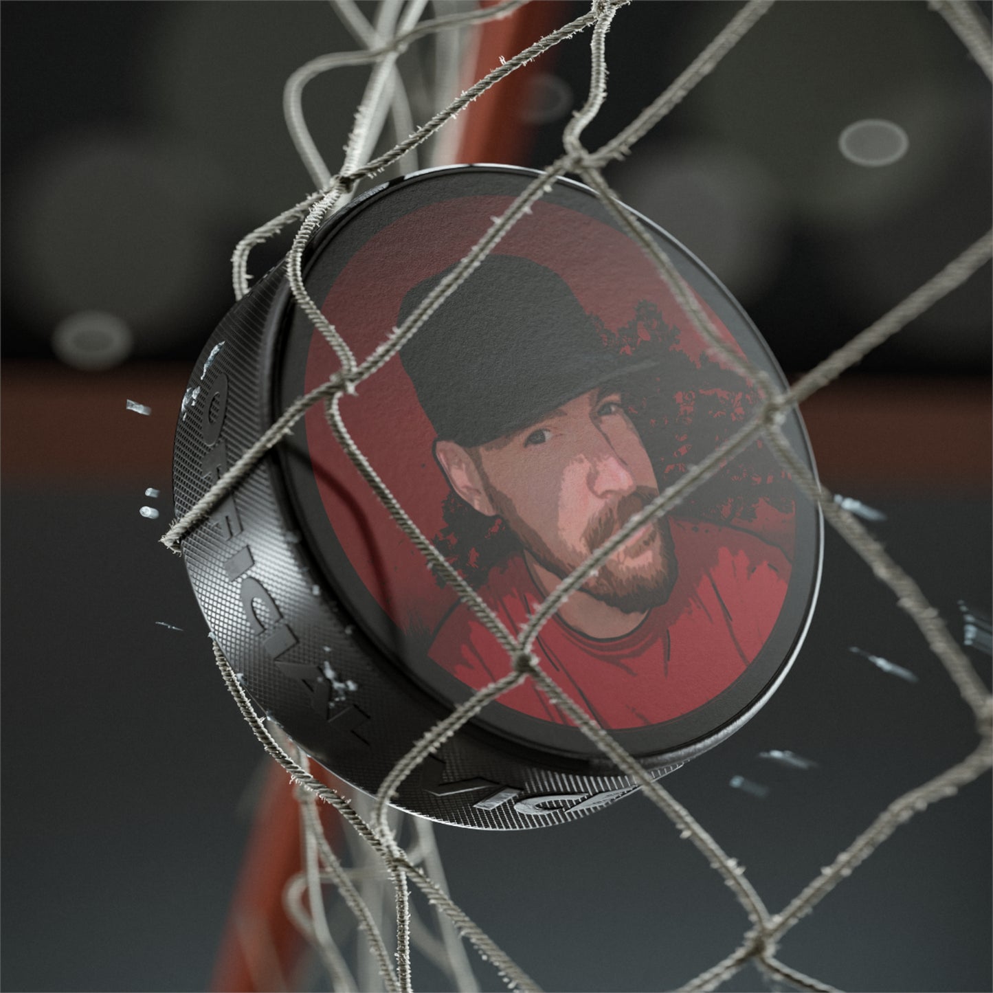 Mus-Mug Ice Hockey Puck