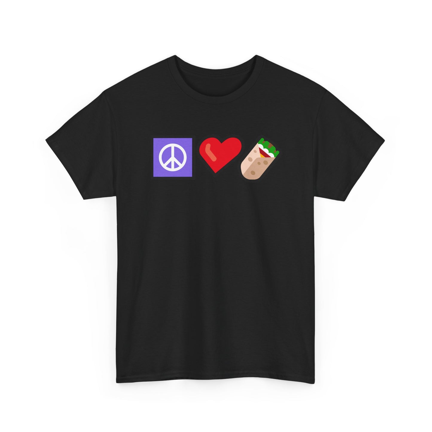 Peace, Love, and Burritos Heavy Cotton Tee