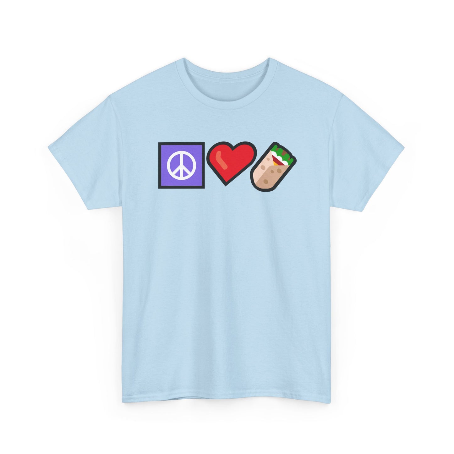 Peace, Love, and Burritos Heavy Cotton Tee